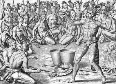 Timucua Indian Ceremony by Theodor de Bry