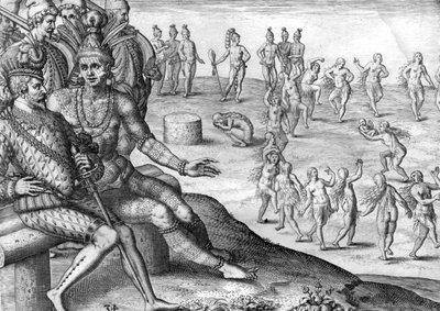 Tribe of the Timucua Indians by Theodor de Bry