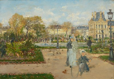 In the Tuileries by Theodor von Hormann