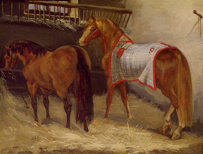 Horses in the Stables by Theodore Gericault