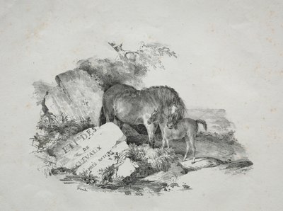 The Mare and Her Foal by Theodore Gericault