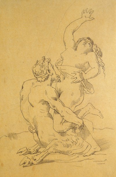 Nymph and Satyr by Theodore Gericault