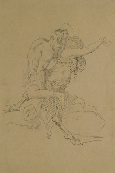 Nymph and Satyr by Theodore Gericault