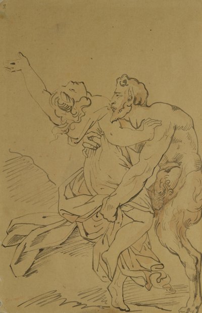 Nymph and Satyr by Theodore Gericault