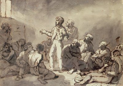 Prisoners in a Cell by Theodore Gericault
