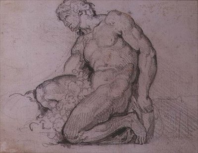 Seated figure by Theodore Gericault