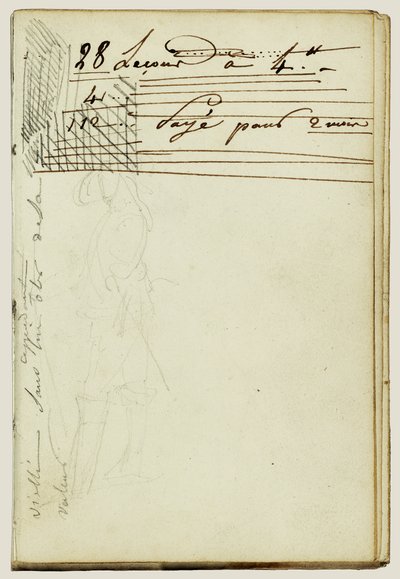 Standing Cavalier, Continuation of Letter by Theodore Gericault