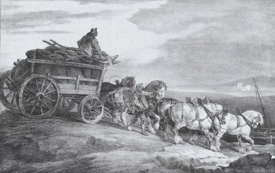 The Coal Wagon, 1821 by Theodore Gericault