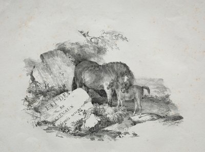The Mare and Her Foal by Theodore Gericault
