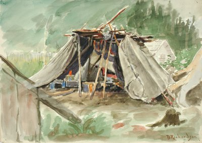 Indian Camp, Alaska by Theodore J. Richardson