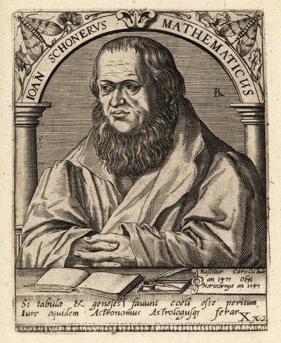 Johannes Schoner, German Polymath by Theodore de Bry