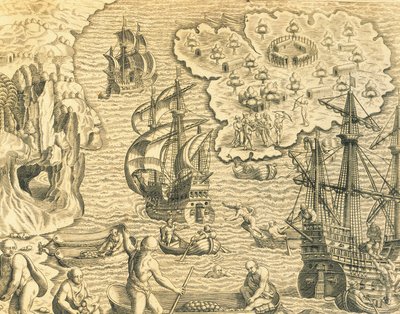 Pearl Islands by Theodore de Bry