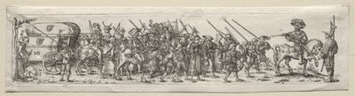 Soldiers on the March by Theodore de Bry