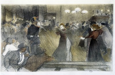 Ball - Drawing by Steinlen by Théophile Alexandre Steinlen