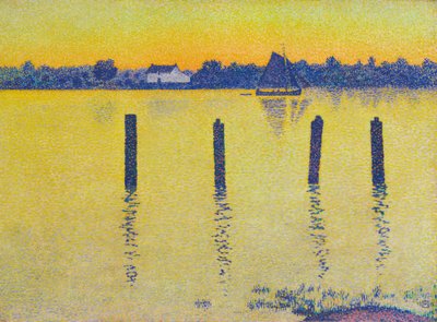 Sailboat on the Scheldt by Théo van Rysselberghe