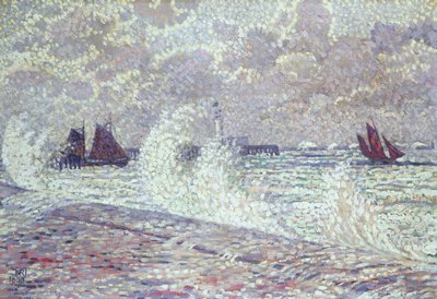 The Sea during Equinox, Boulogne-sur-Mer by Théo van Rysselberghe