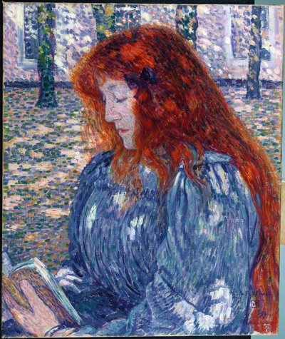 Woman Reading by Théo van Rysselberghe
