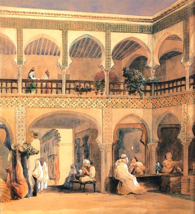 Bazaar in Orleans, 1840s by Théodore Chassériau