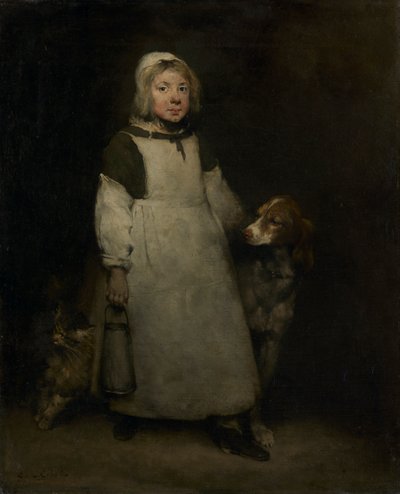 The Little Milkmaid by Auguste Theodule Ribot