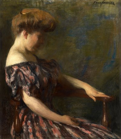 A Flowered Gown by Thomas Anshutz