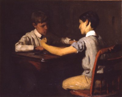 Checker Players by Thomas Anshutz