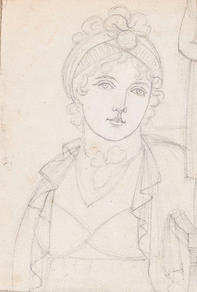 A Head-and-Shoulders Portrait of Emma Hamilton by Thomas Baxter