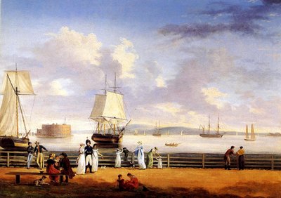 New York Harbour, c.1810 by Thomas Birch