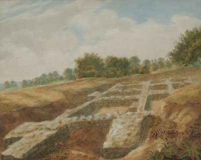 Excavation, The Mount, Roman Villa, Maidstone, Kent by Thomas Charles