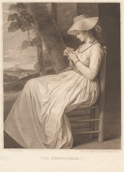 Lady Hamilton as The Sempstress by Thomas Cheesman