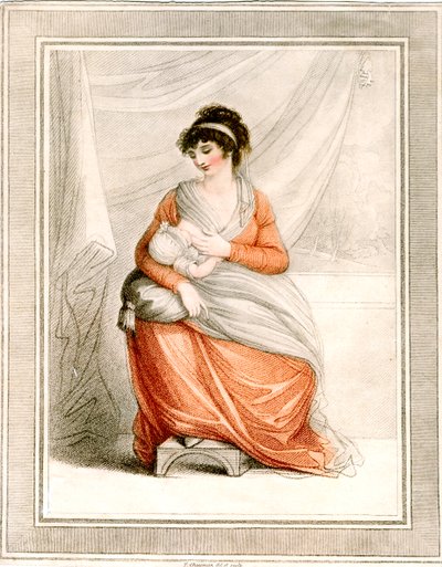 Woman breastfeeding by Thomas Cheesman