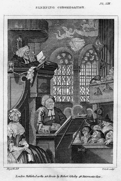 Sleeping Congregation, 18th Century by Thomas Clerk
