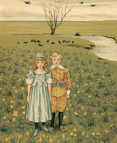 Home Life: Children in a Meadow by Thomas Crane