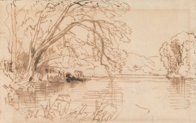 A Tree Overhanging a River by Thomas Creswick