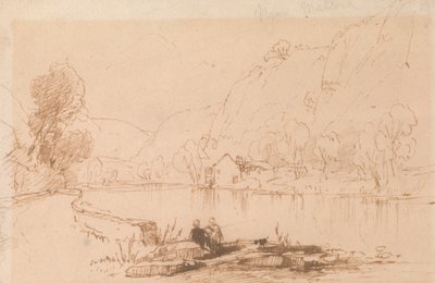 Fisherman by a River by Thomas Creswick
