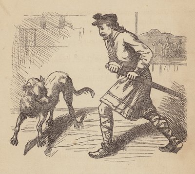 Llewellyn and his Dog by Thomas Dalziel