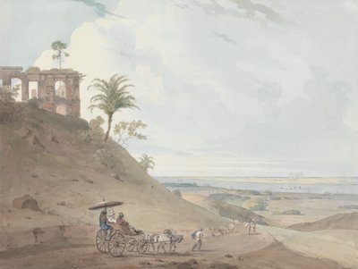 Ruins on Pir Pahar, near Monghy, Bihar by Thomas Daniell