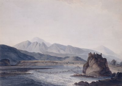 The Rope Bridge, Srinagar, Garhwal, Uttar Pradesh by Thomas Daniell