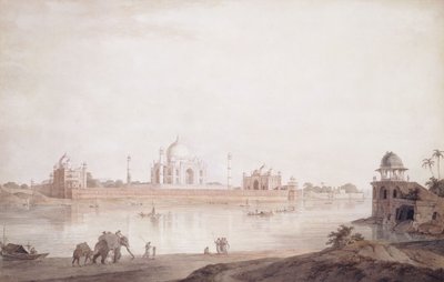 The Taj Mahal, Agra, Uttar Pradesh by Thomas Daniell