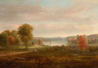 View on the Hudson in Autumn by Thomas Doughty