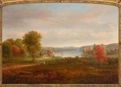 View on the Hudson in Autumn by Thomas Doughty