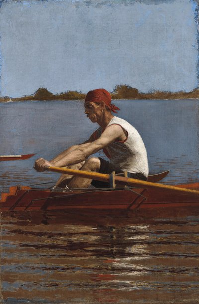 John Biglin in a Single Scull by Thomas Eakins