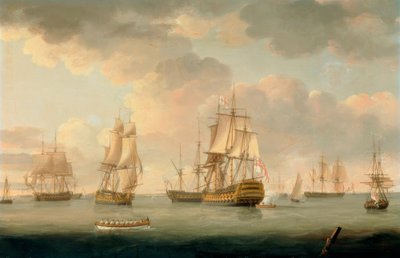 British Warships at Spithead by Thomas Elliott