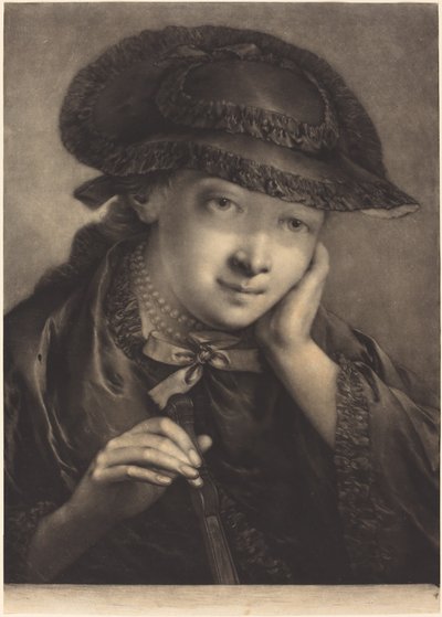 Young Woman Holding a Fan by Thomas Frye