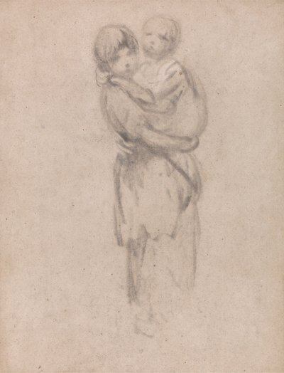 A Young Girl Holding a Child by Thomas Gainsborough