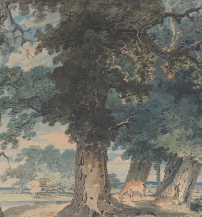 Deer in Windsor Forest by Thomas Girtin