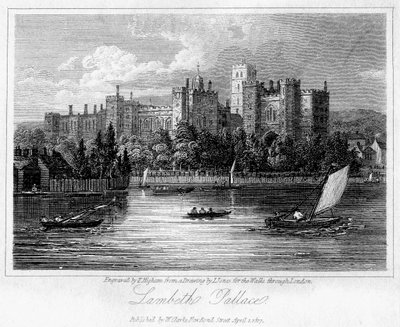 Lambeth Palace, London, 1817 by Thomas Higham