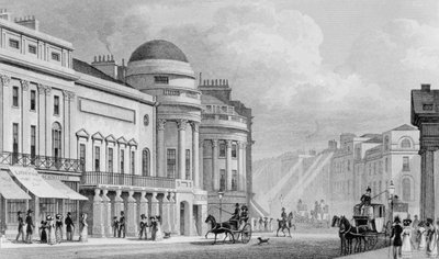 Harmonic Institution, Regent Street, London. 1827 by Thomas Hosmer Shepherd