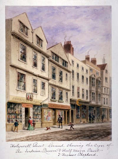 Holywell Street, Westminster, London, c1853 by Thomas Hosmer Shepherd