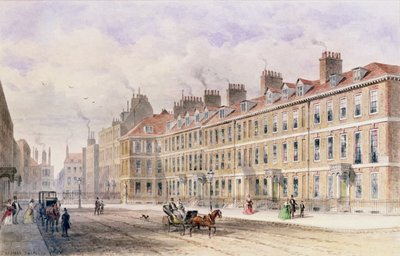 South Side of Queen Square by Thomas Hosmer Shepherd