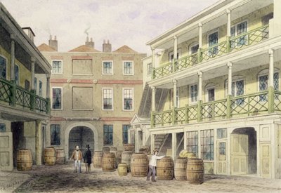 The Bell Inn, Aldersgate Street by Thomas Hosmer Shepherd